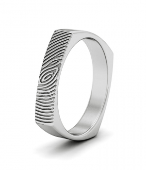 Кольцо с отпечатком пальца (Мод. 228)